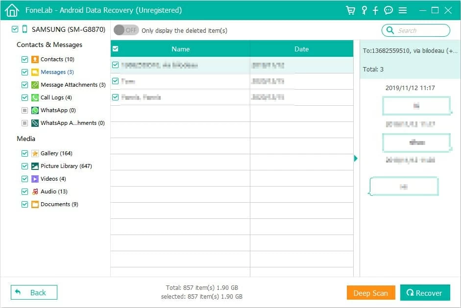 How Can I Recover Deleted Messages from Samsung Galaxy S20?