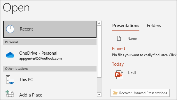 Recover A Deleted Or Unsaved PowerPoint On PC - 5 Ways