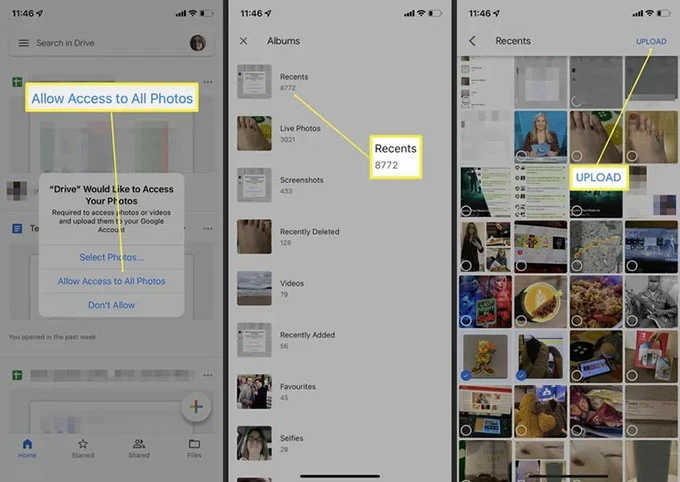 How to Upload Photos to Google Drive From iPhone