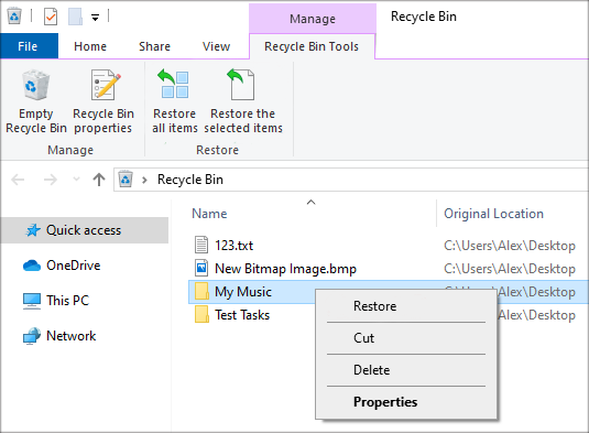 where is the recycle bin on windows 8