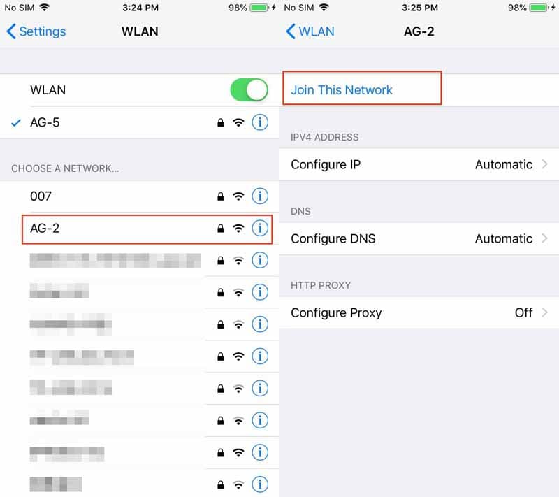 why my iphone cannot connect to mobile network