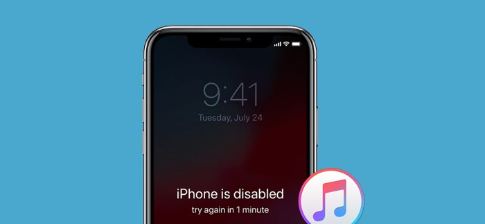 how to connect to itunes when iphone is disabled