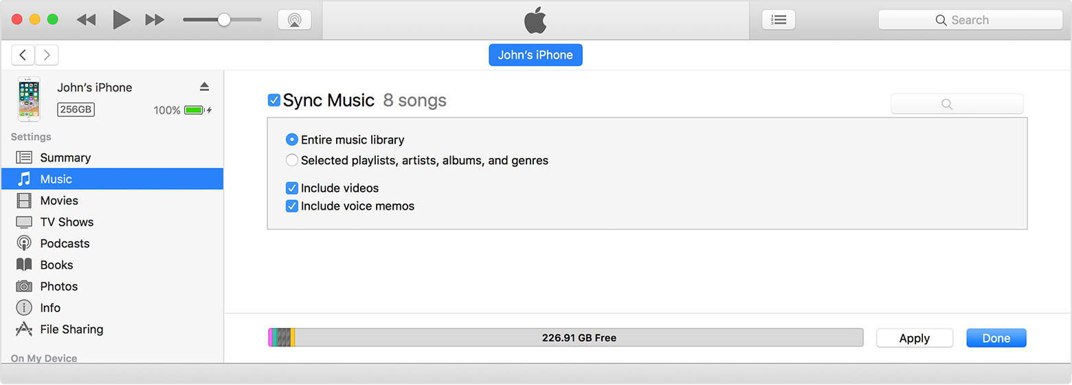 sync my itunes for mac